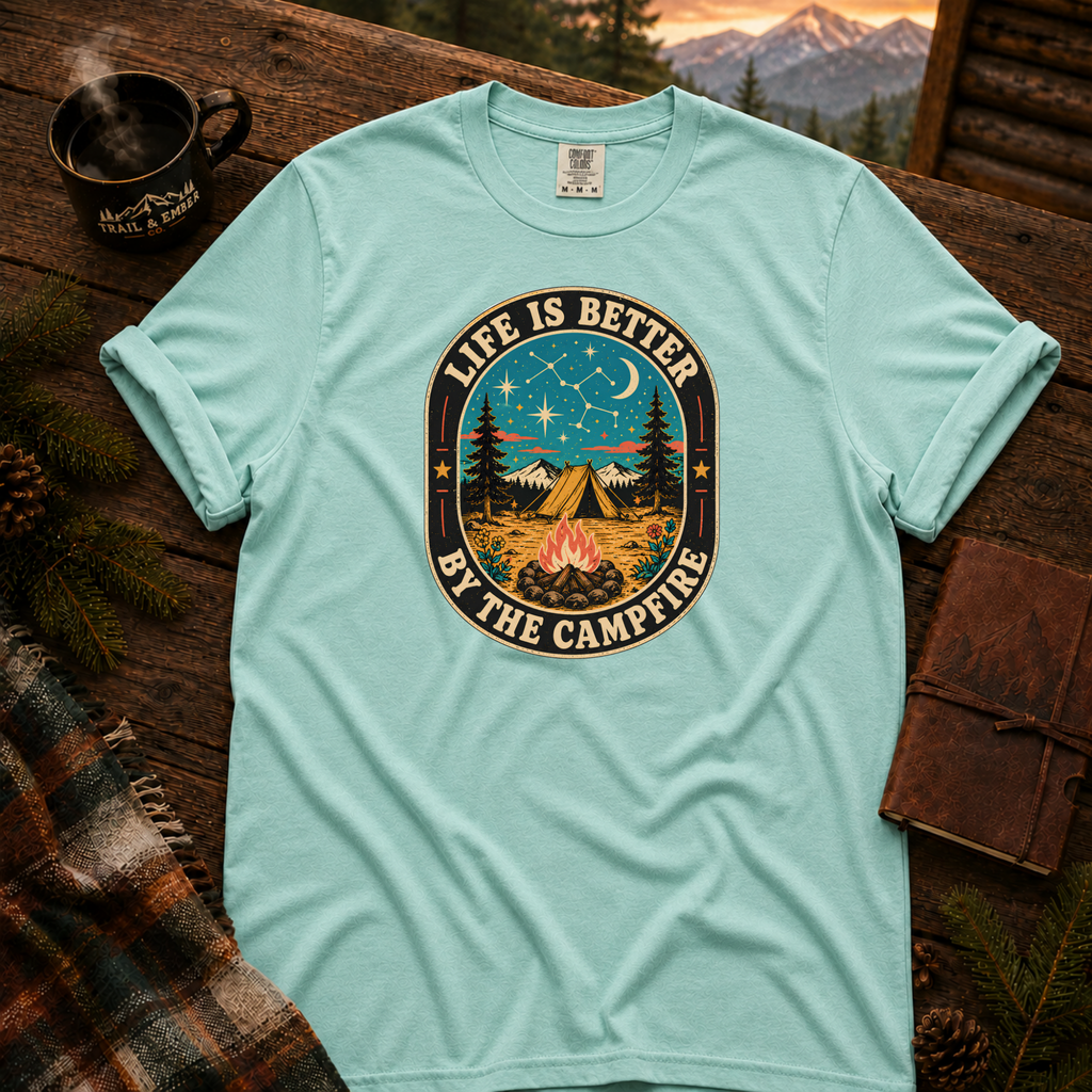 Life Is Better Comfort Colors T-Shirt in Chalky Mint