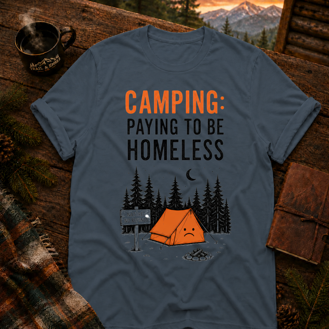 Paying to Be Homeless Camping T-Shirt