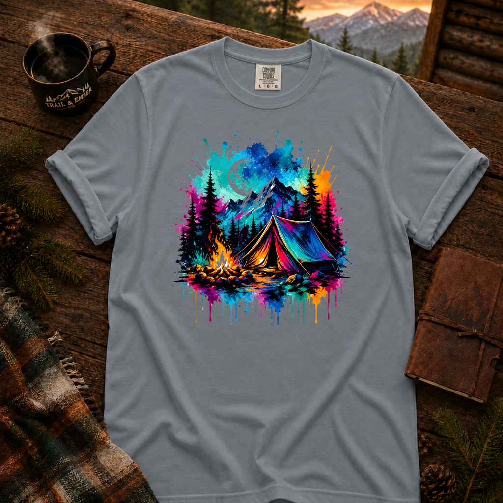 Neon Camp 2.0 Comfort Colors T-Shirt in Granite