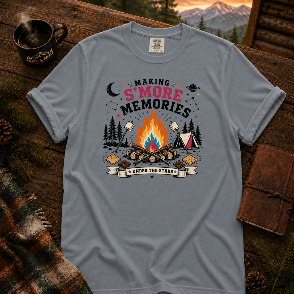 S'More Memories Comfort Colors T-Shirt in Granite