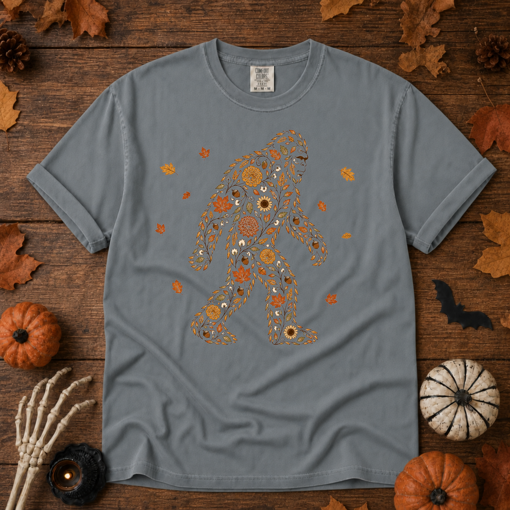 Autumn Big Foot graphic t-shirt in Granite, Trail & Ember Co. — Southwestern vintage design