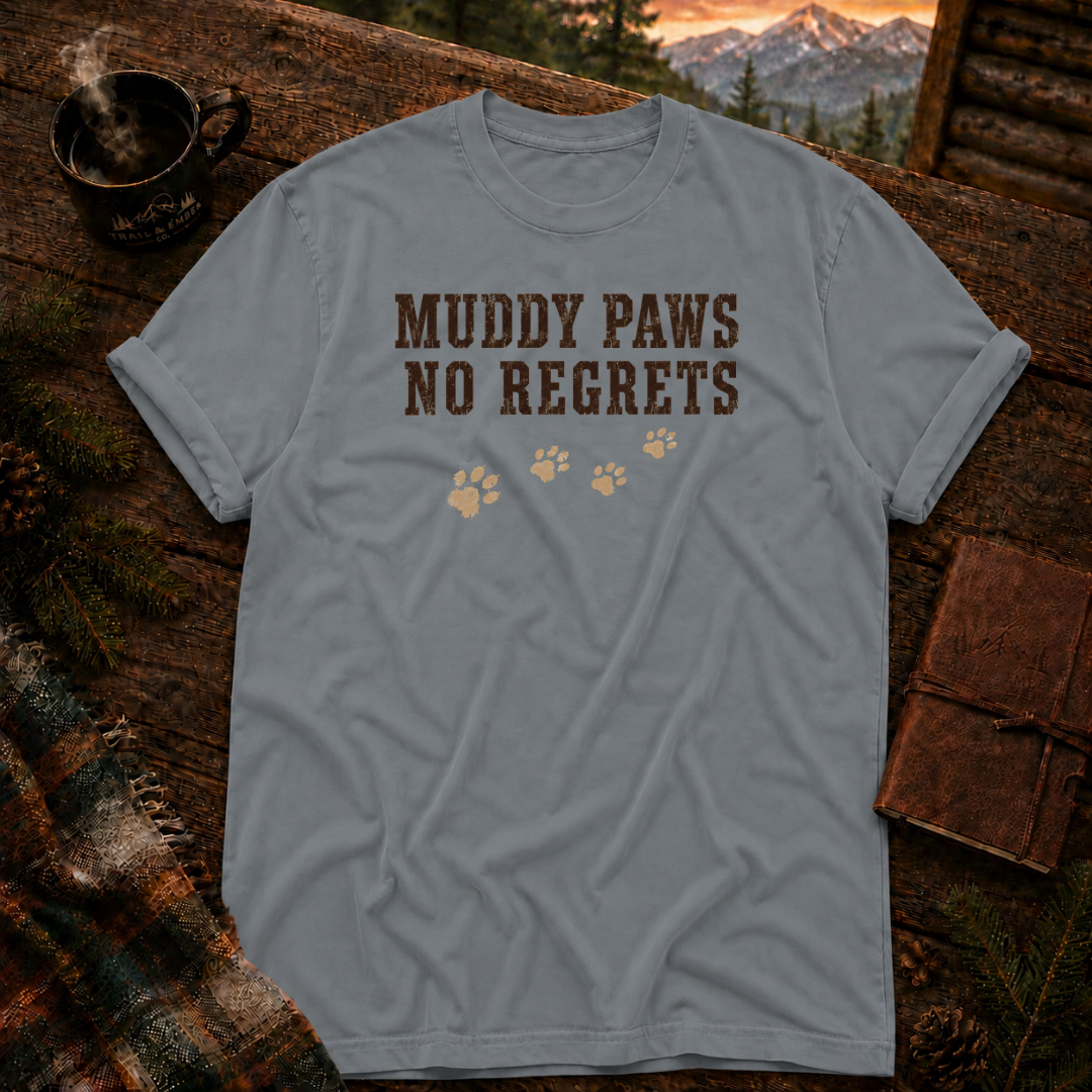 Muddy Paws No Regrets - Comfort Colors T-Shirt
