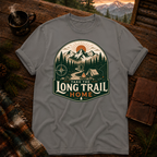 Grey Comfort Colors 1717 t-shirt with Take the Long Trail design — Trail & Ember Co.