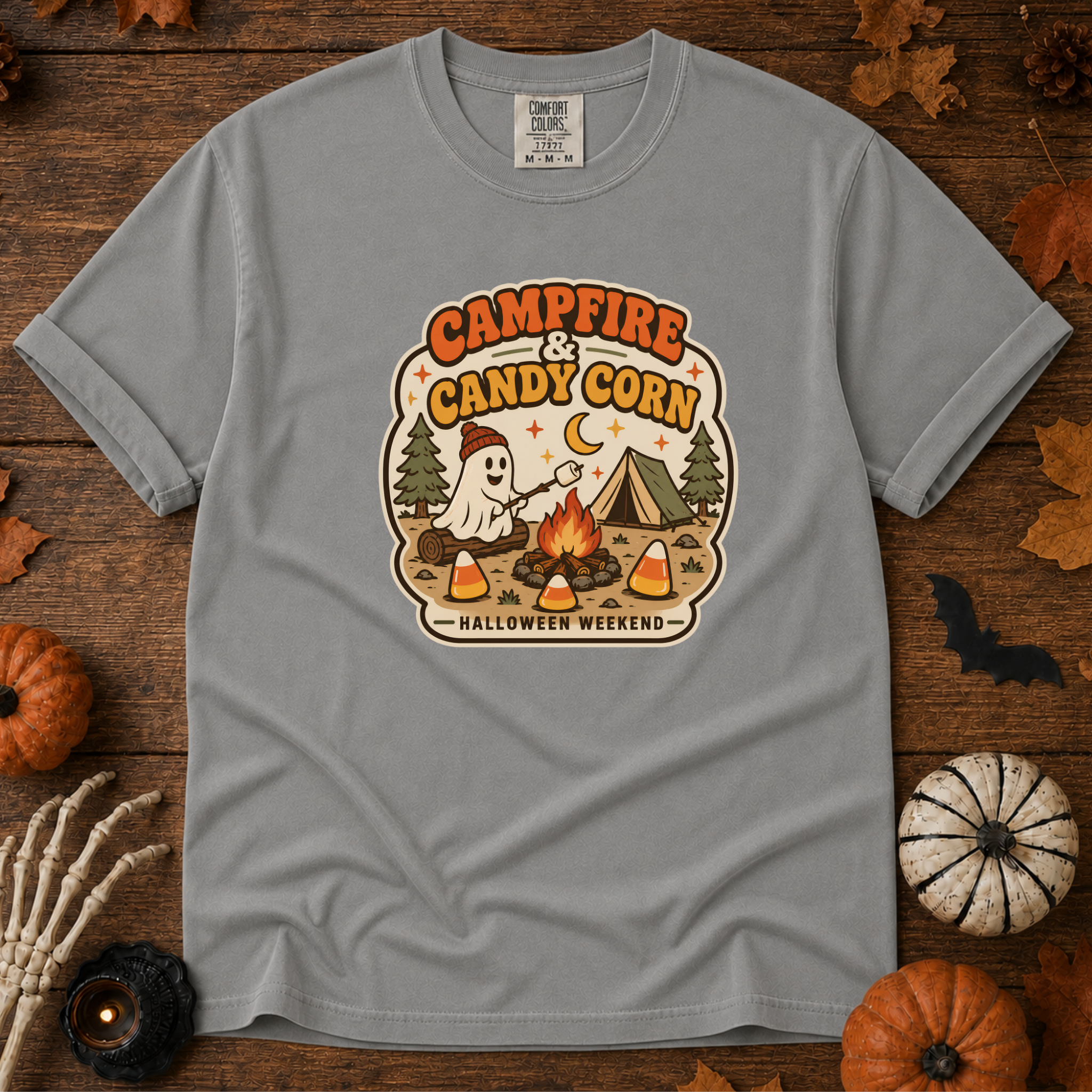 Campfire and Candy Corn - Comfort Colors T-Shirt