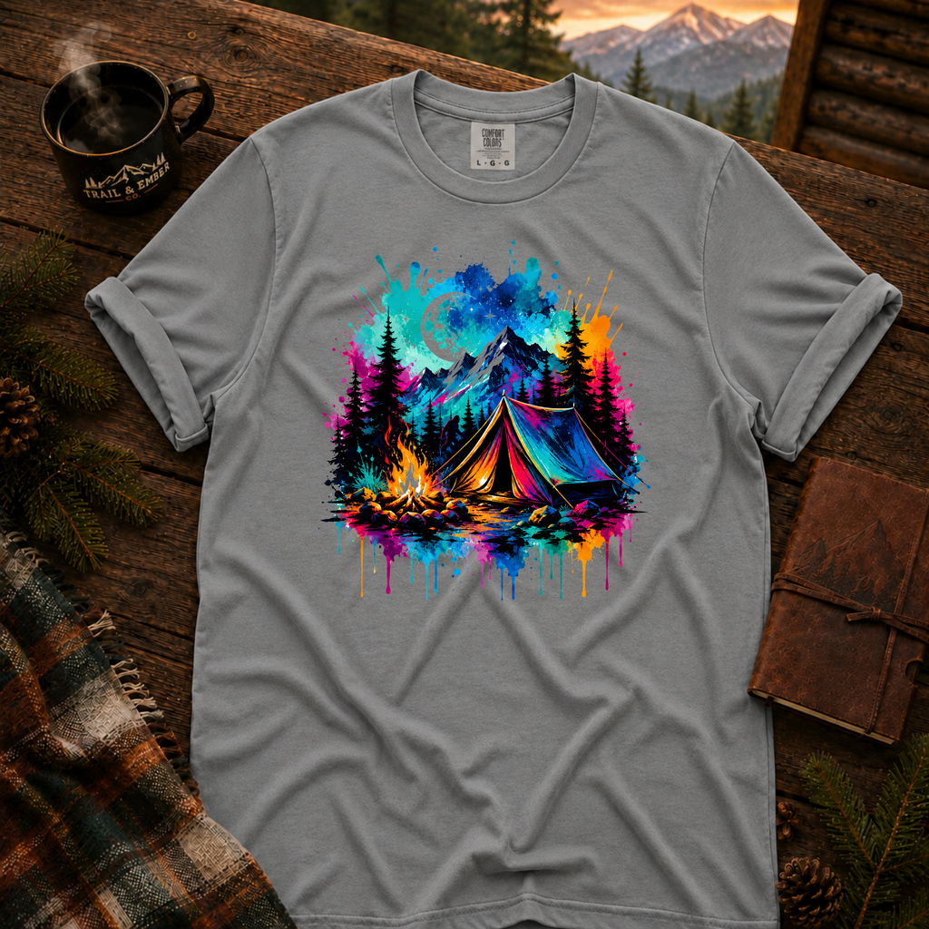 Neon Camp 2.0 Comfort Colors T-Shirt in Grey