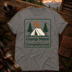 Grey Comfort Colors 1717 t-shirt with Camp More Complain Less design — Trail & Ember Co.