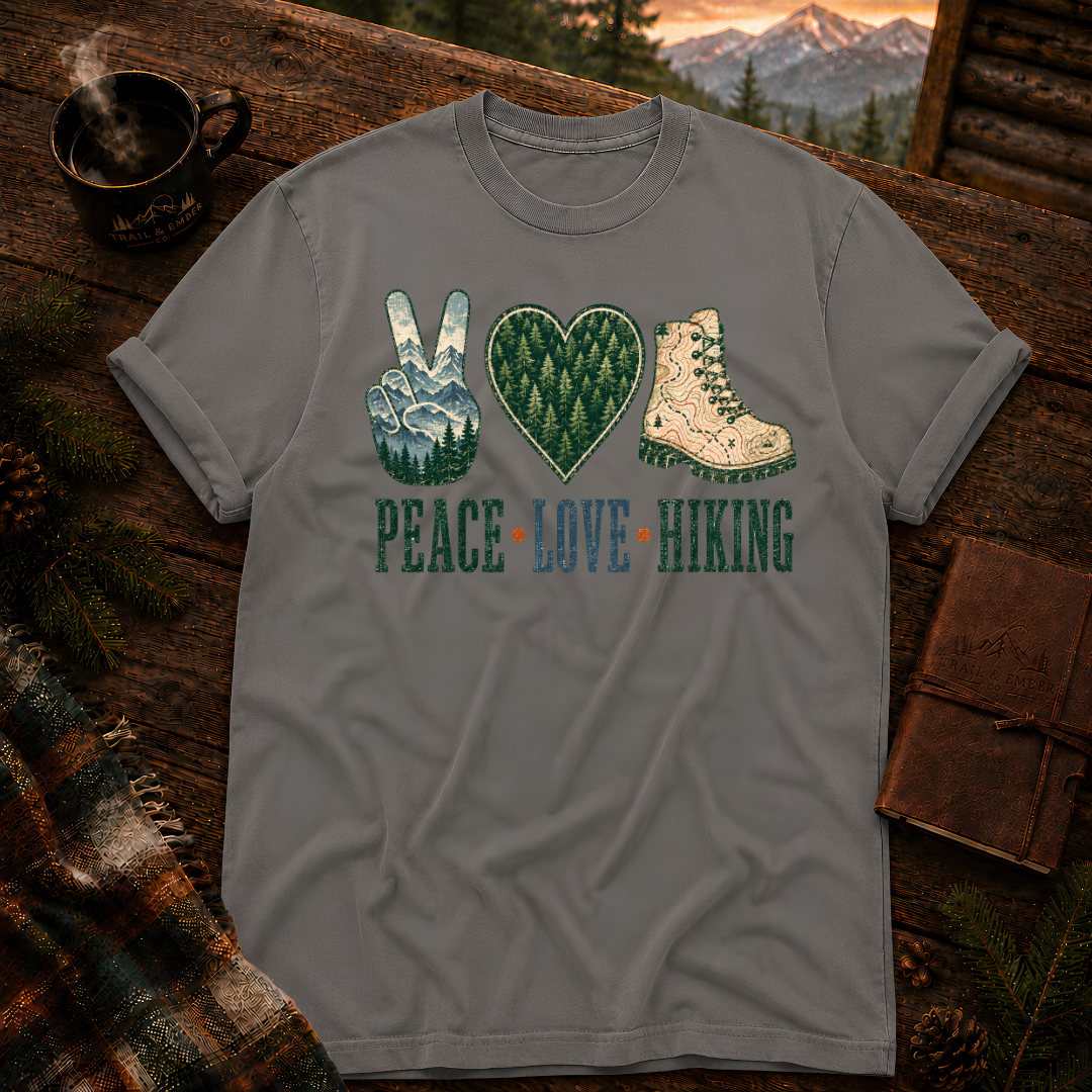Peace Love Hiking - Comfort Colors T-Shirt