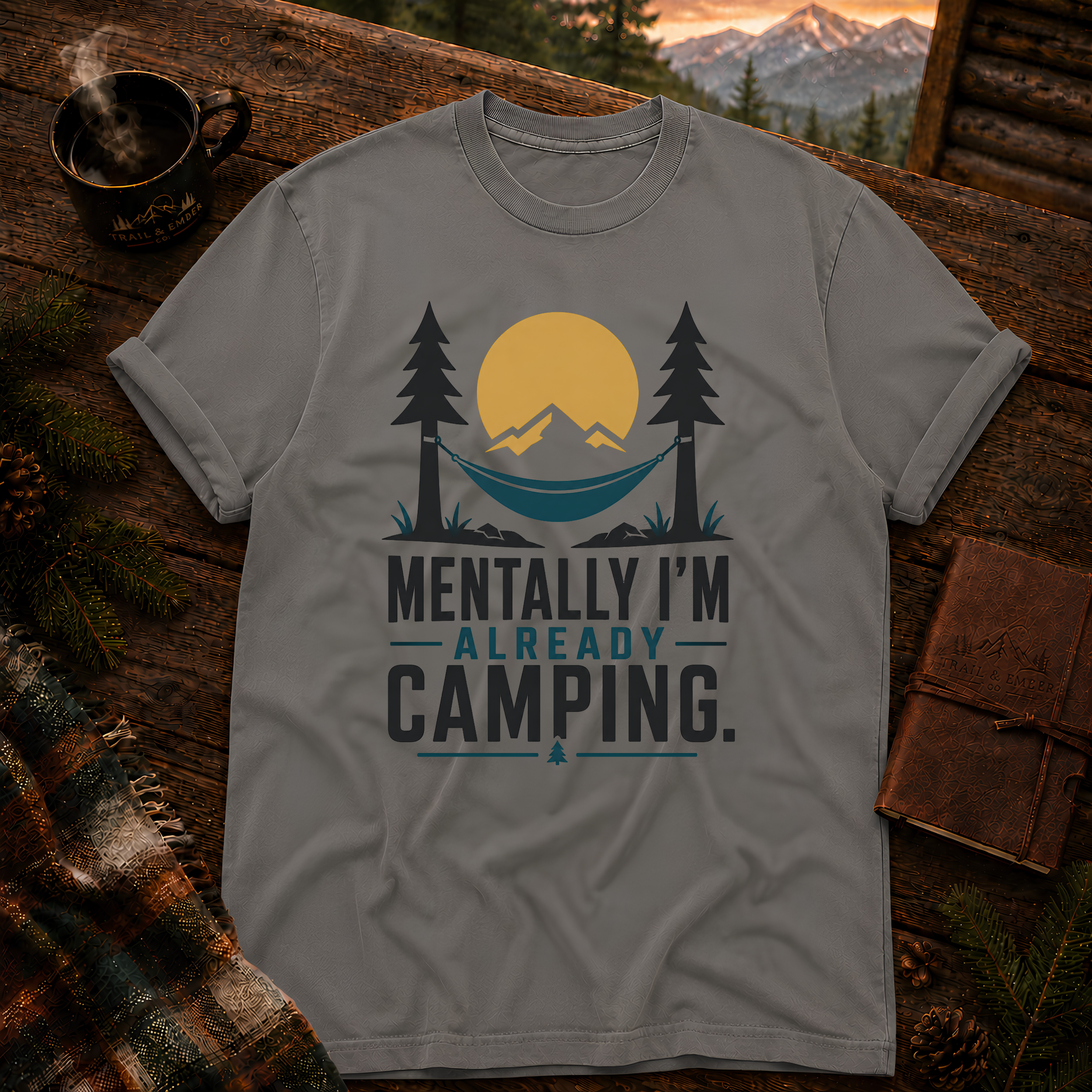 Mentally I'm Already Camping - Comfort Colors T-Shirt