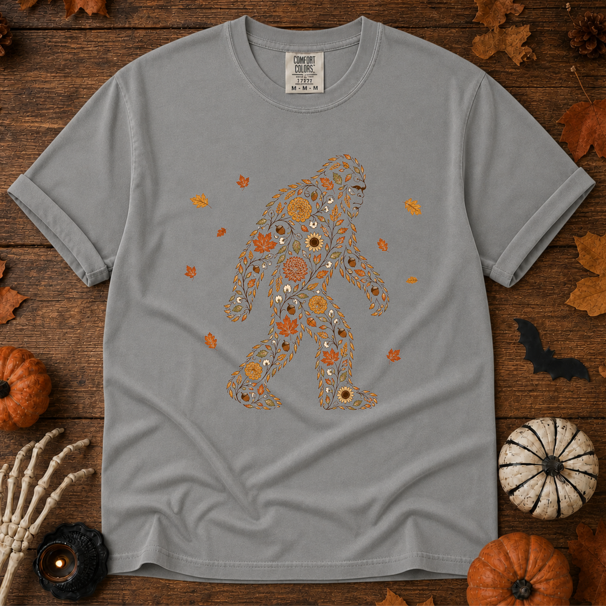 Autumn Big Foot graphic t-shirt in Grey, Trail & Ember Co. — Southwestern vintage design