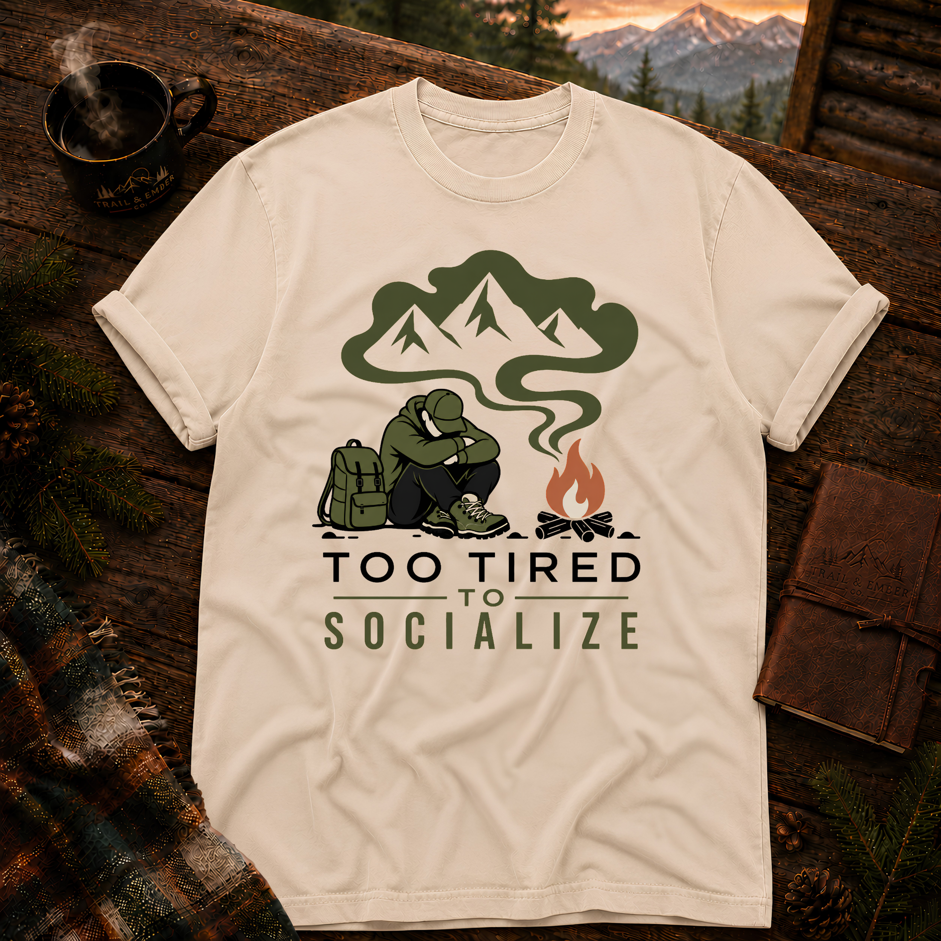 Too Tired to Socialize - Comfort Colors T-Shirt