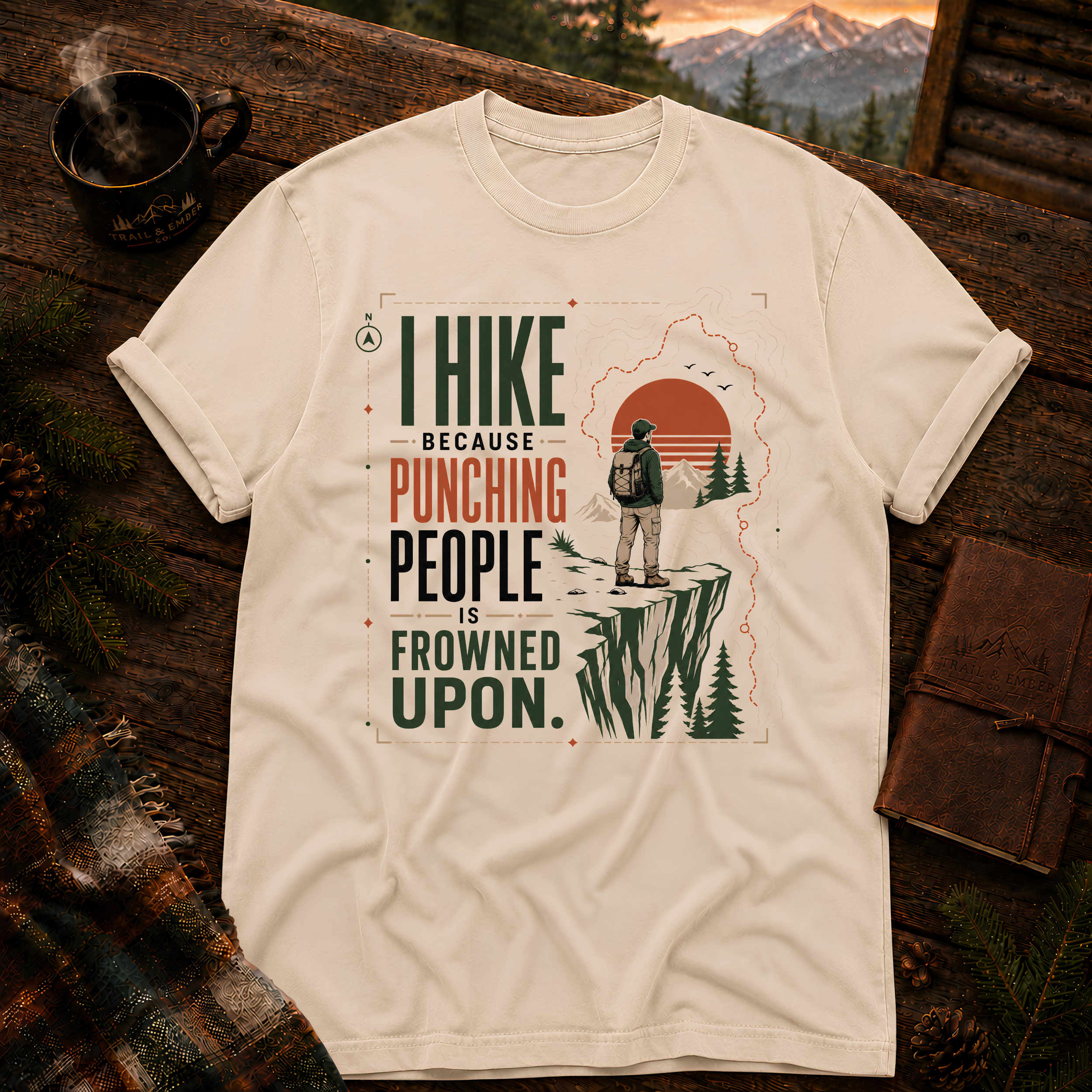 Copy of I Hike Because - Comfort Colors T-Shirt