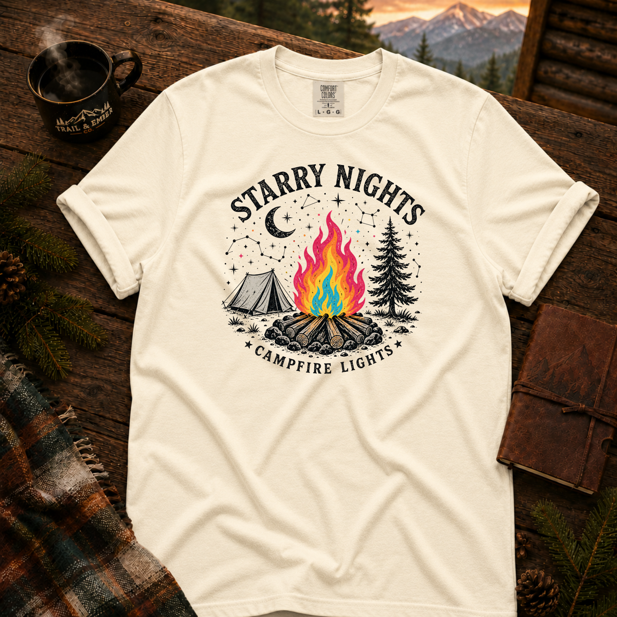 Starry Night Comfort Colors T-Shirt in Ivory