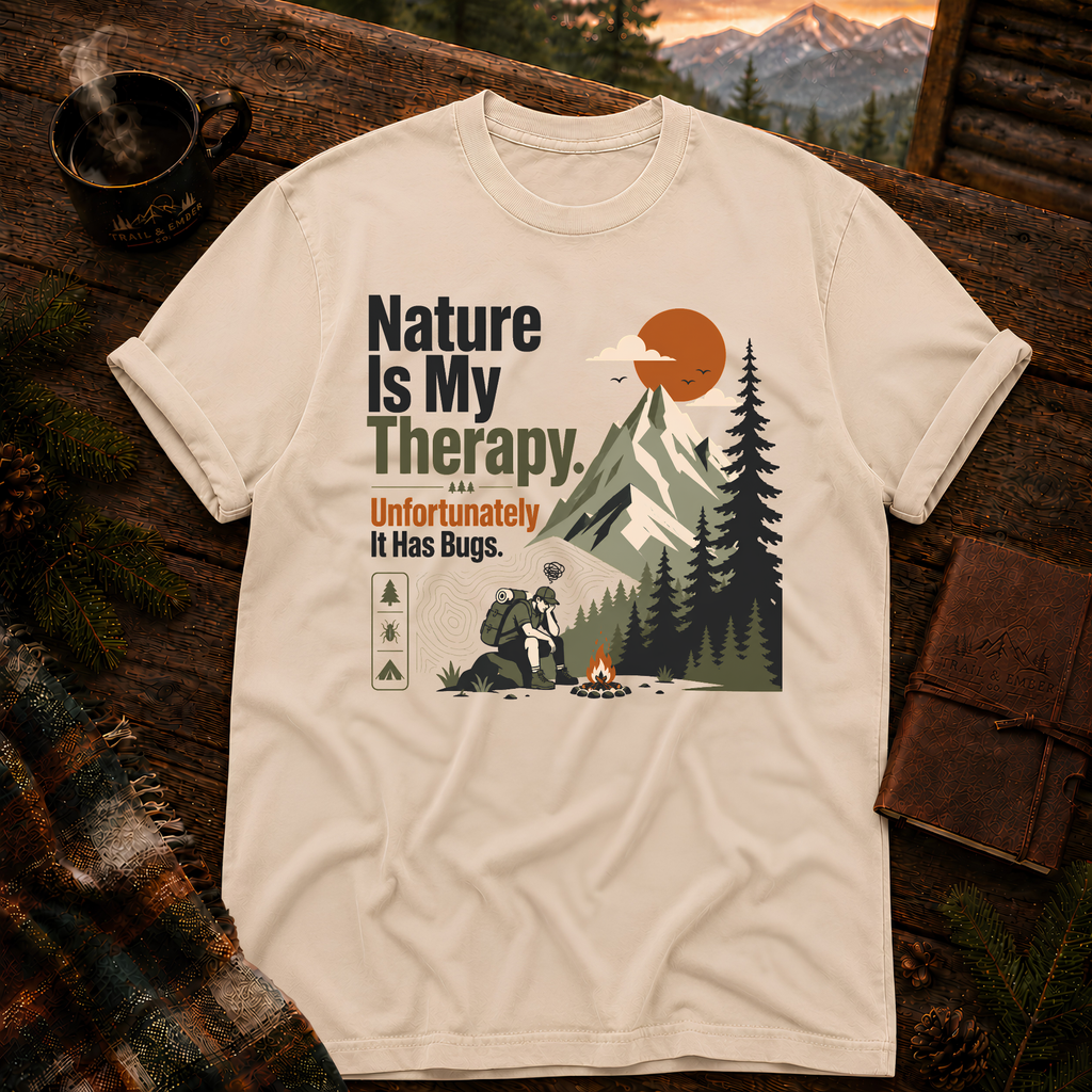 Ivory Comfort Colors 1717 t-shirt with Find Your Own Trail design — Trail & Ember Co.