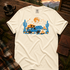 Neon Camp Truck overlanding t-shirt — garment-dyed Comfort Colors 1717, Trail & Ember Co.