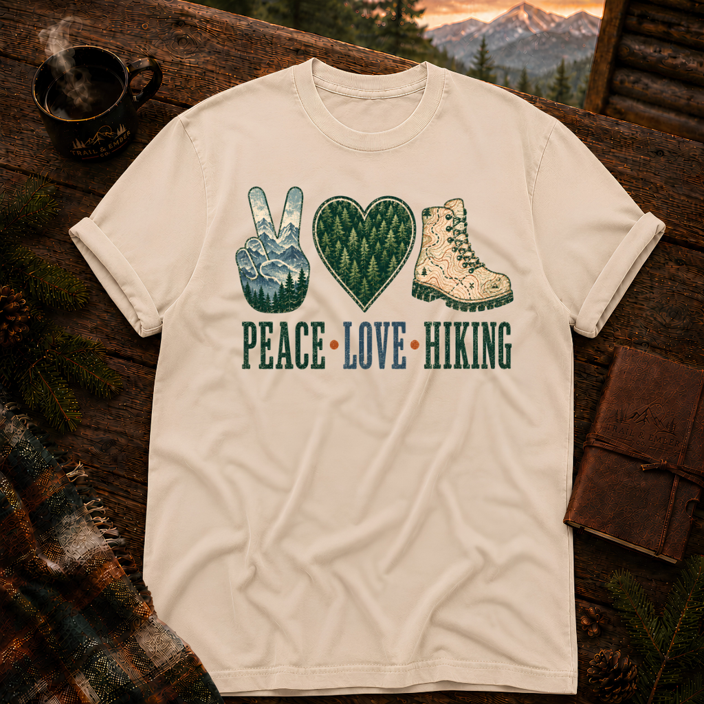 Peace Love Hiking - Comfort Colors T-Shirt