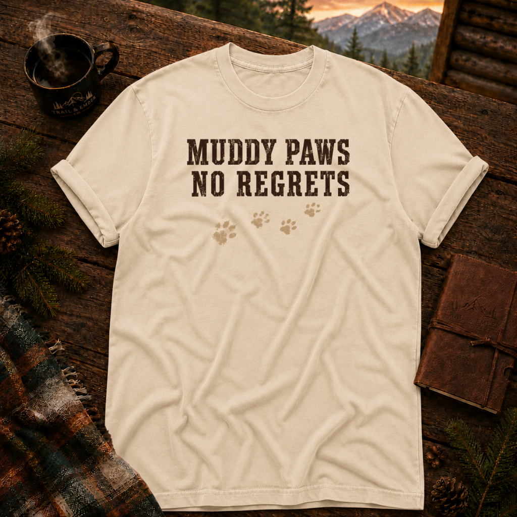 Muddy Paws No Regrets - Comfort Colors T-Shirt