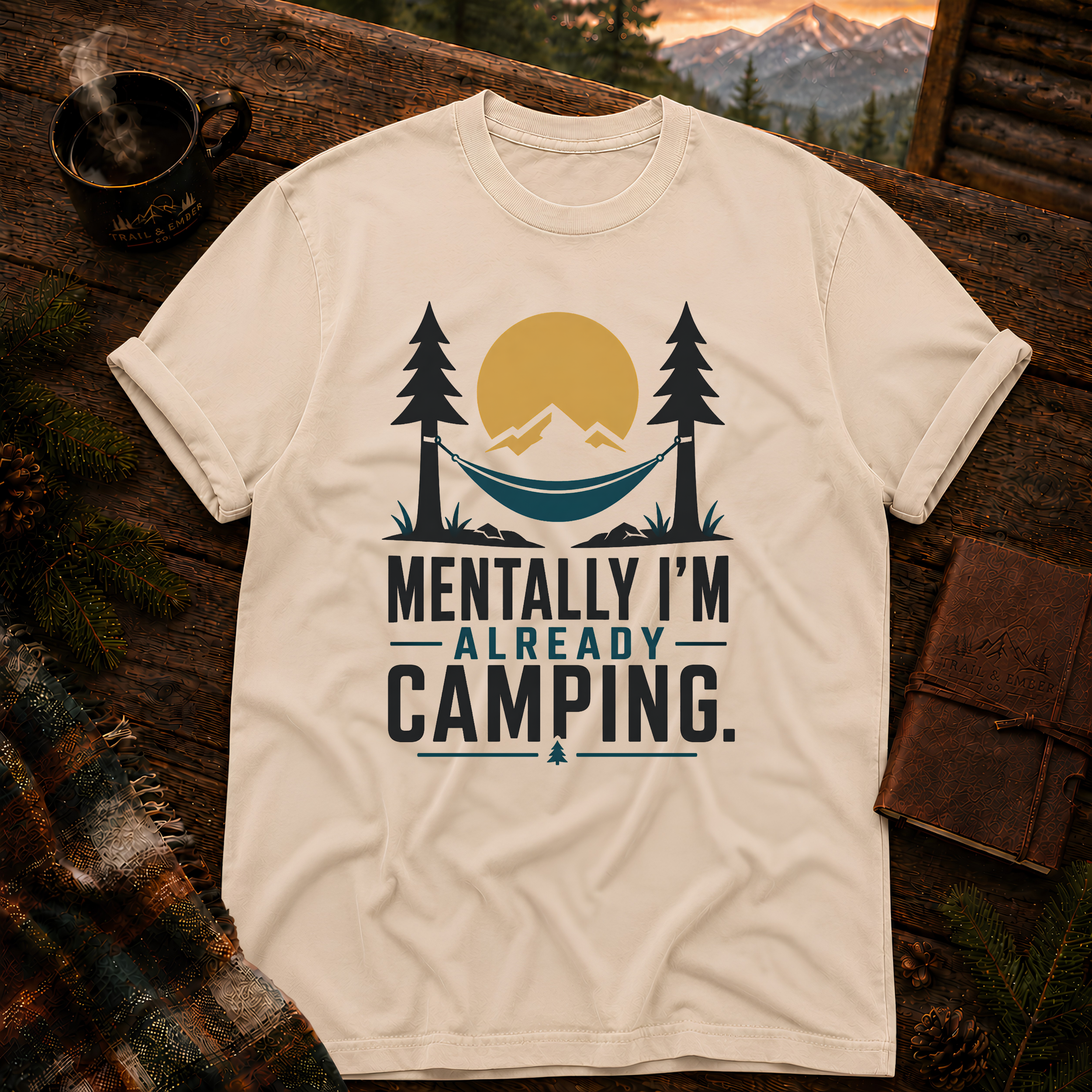 Mentally I'm Already Camping - Comfort Colors T-Shirt