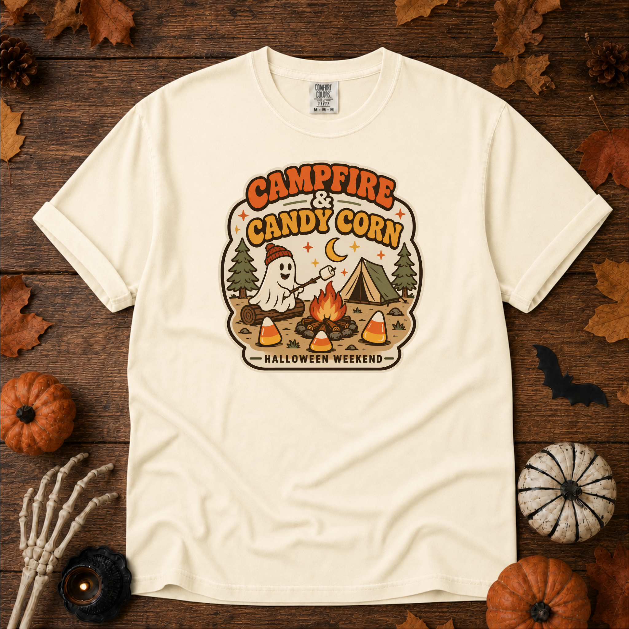 Campfire and Candy Corn - Comfort Colors T-Shirt