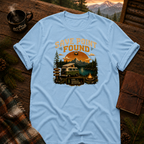 Light Blue Gildan 64000 t-shirt with Save Point Found graphic — Trail & Ember Co. outdoor apparel