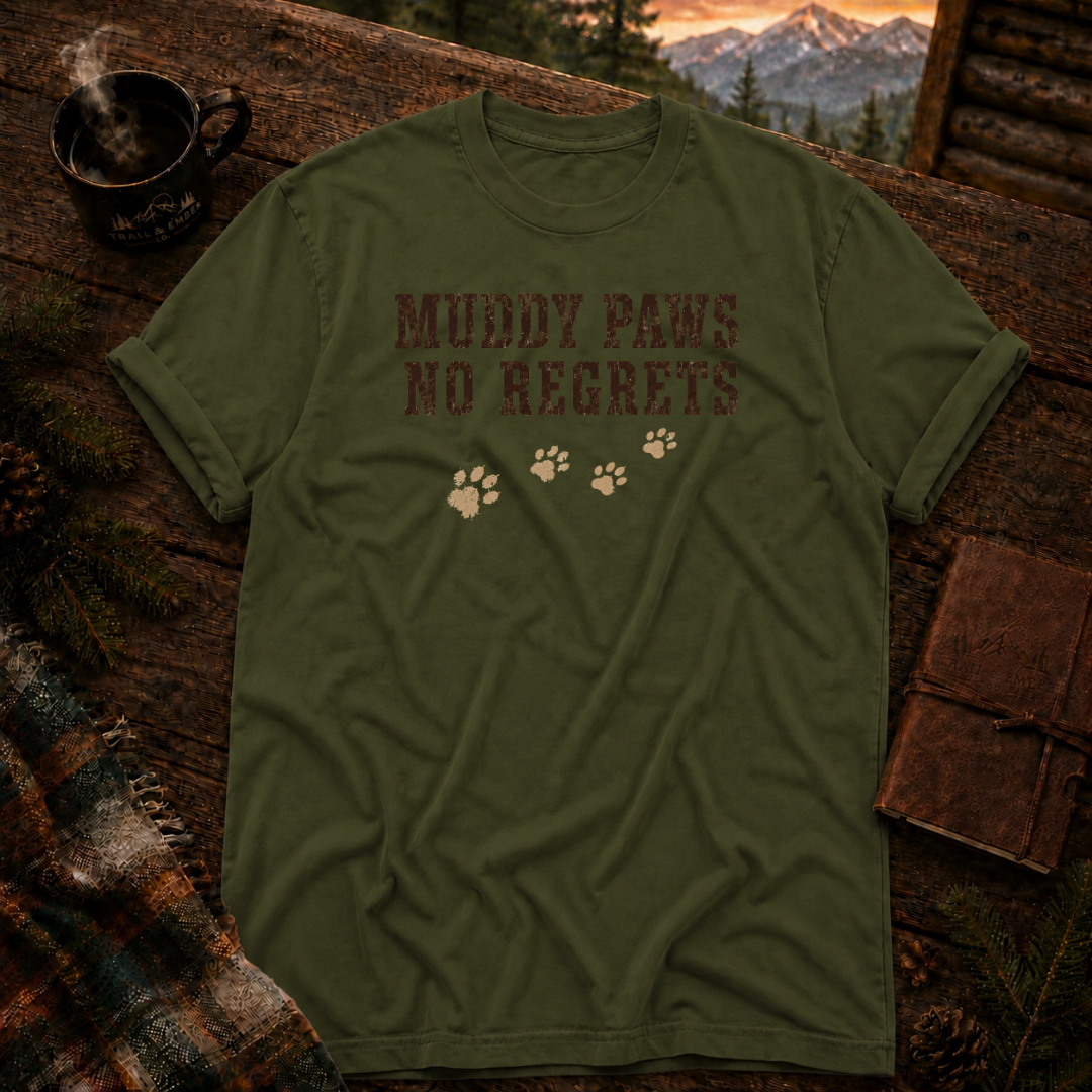 Muddy Paws No Regrets - Comfort Colors T-Shirt