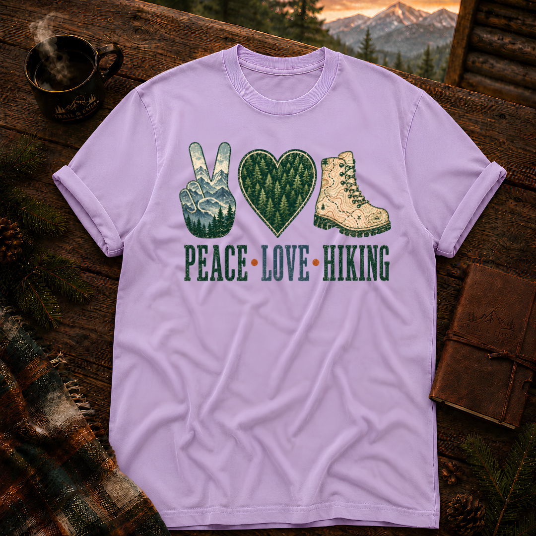 Peace Love Hiking - Comfort Colors T-Shirt
