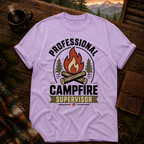 Orchid Comfort Colors 1717 t-shirt with Campfire Supervisor design — Trail & Ember Co.