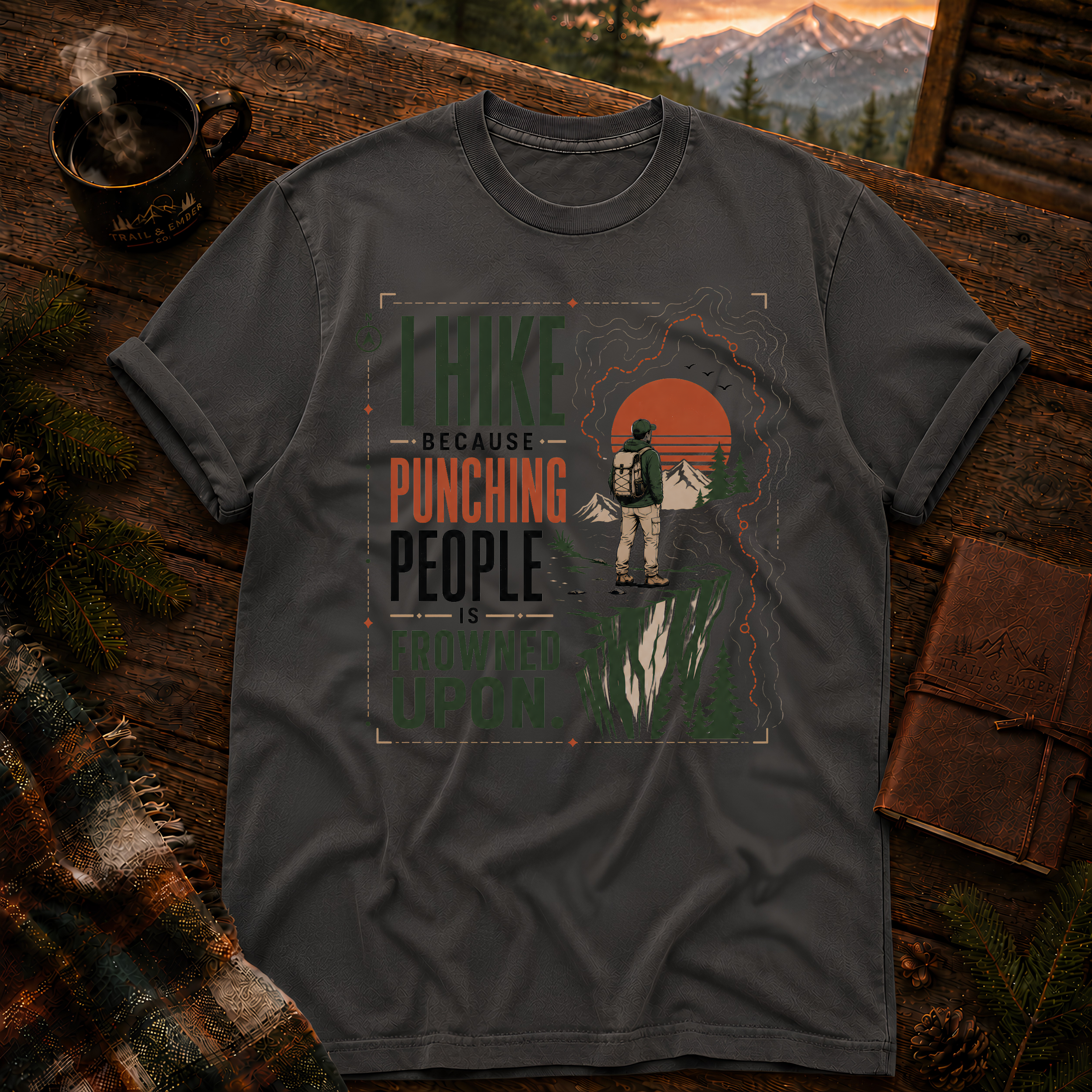 I Hike Because - Comfort Colors T-Shirt