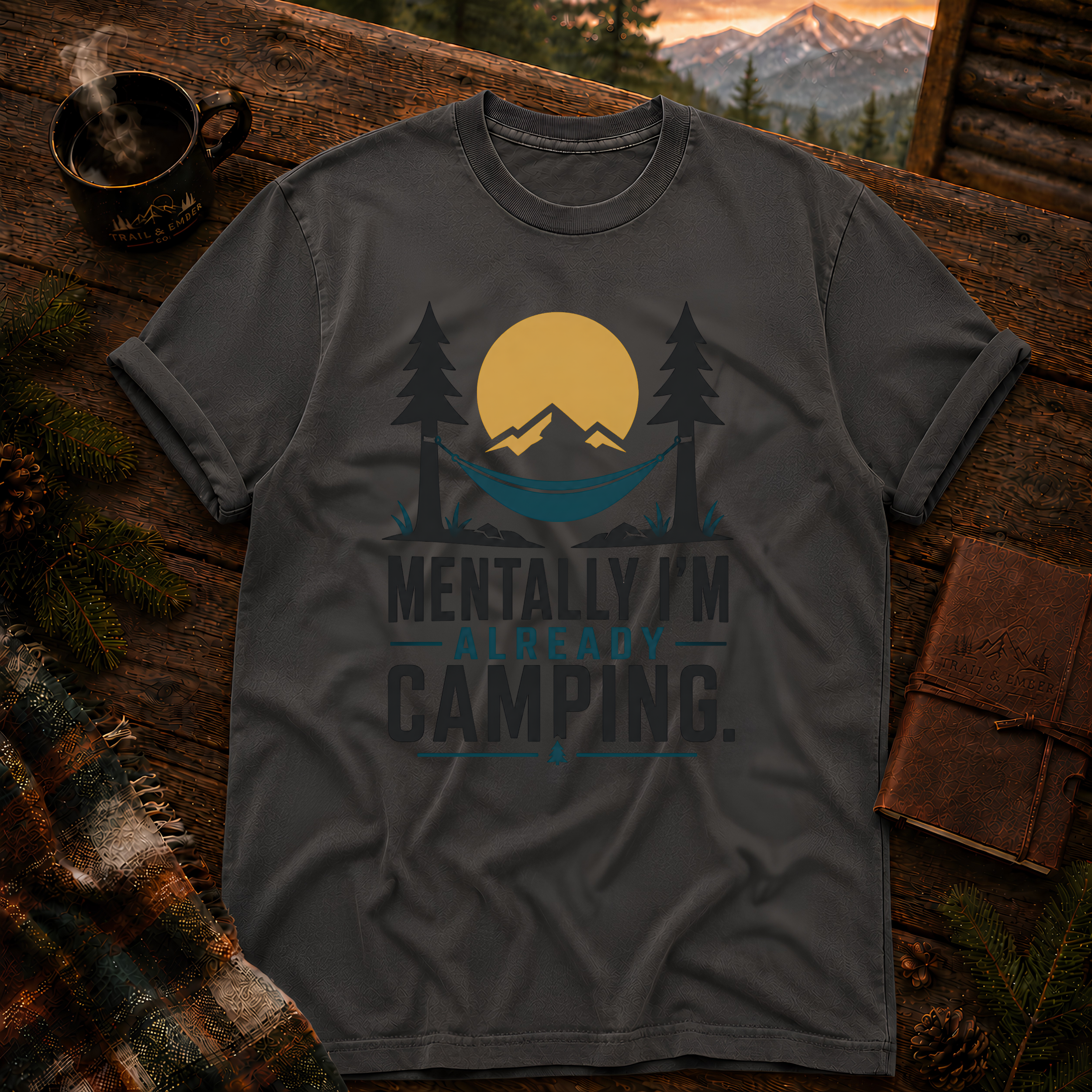 Mentally I'm Already Camping - Comfort Colors T-Shirt