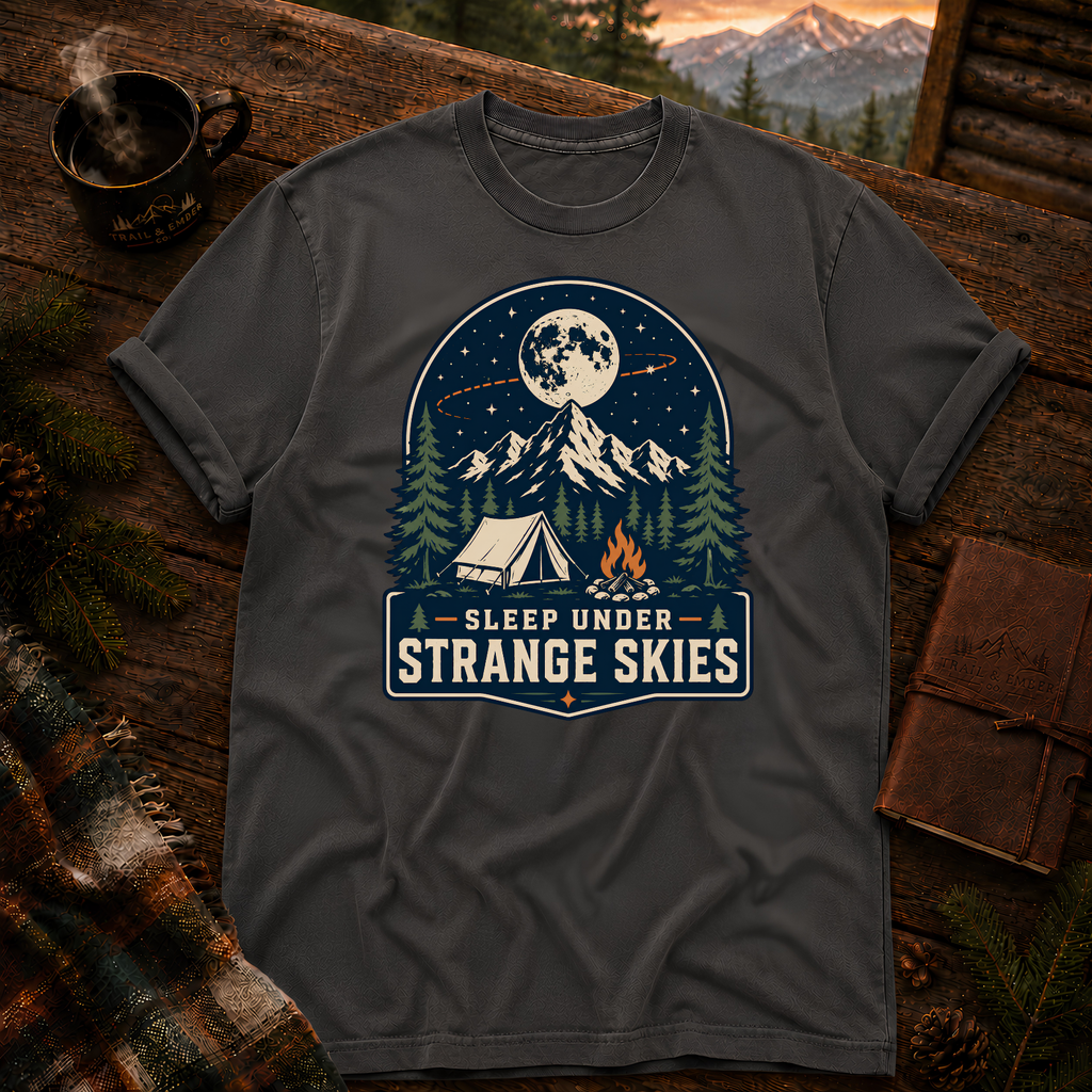 Pepper Comfort Colors 1717 t-shirt with Sleep Under Strange Skies design — Trail & Ember Co.