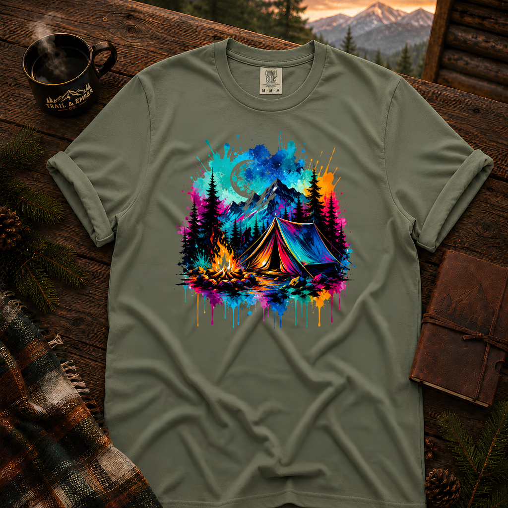 Neon Camp 2.0 Comfort Colors T-Shirt in Sage