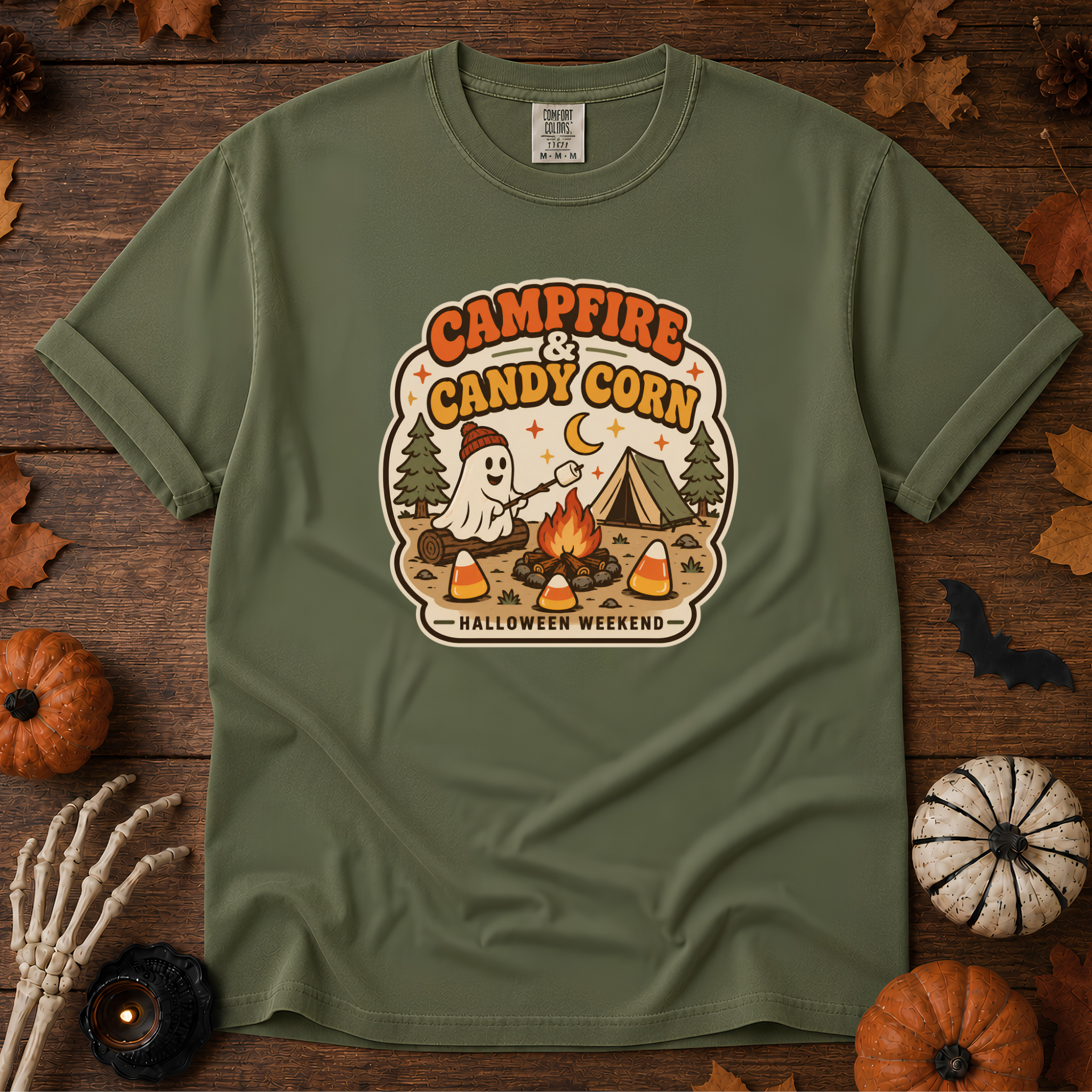 Campfire and Candy Corn - Comfort Colors T-Shirt