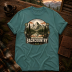 Seafoam Comfort Colors 1717 t-shirt with Born for the Backcountry design — Trail & Ember Co.