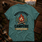 Seafoam Comfort Colors 1717 t-shirt with Campfire Supervisor design — Trail & Ember Co.