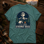Seafoam Comfort Colors 1717 t-shirt with Sleep Under Strange Skies design — Trail & Ember Co.