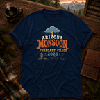 True Navy Comfort Colors t-shirt with Forecast Chaos Arizona monsoon design — Trail & Ember Co.