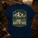 True Navy Comfort Colors 1717 t-shirt with Adventure After Dark design — Trail & Ember Co.