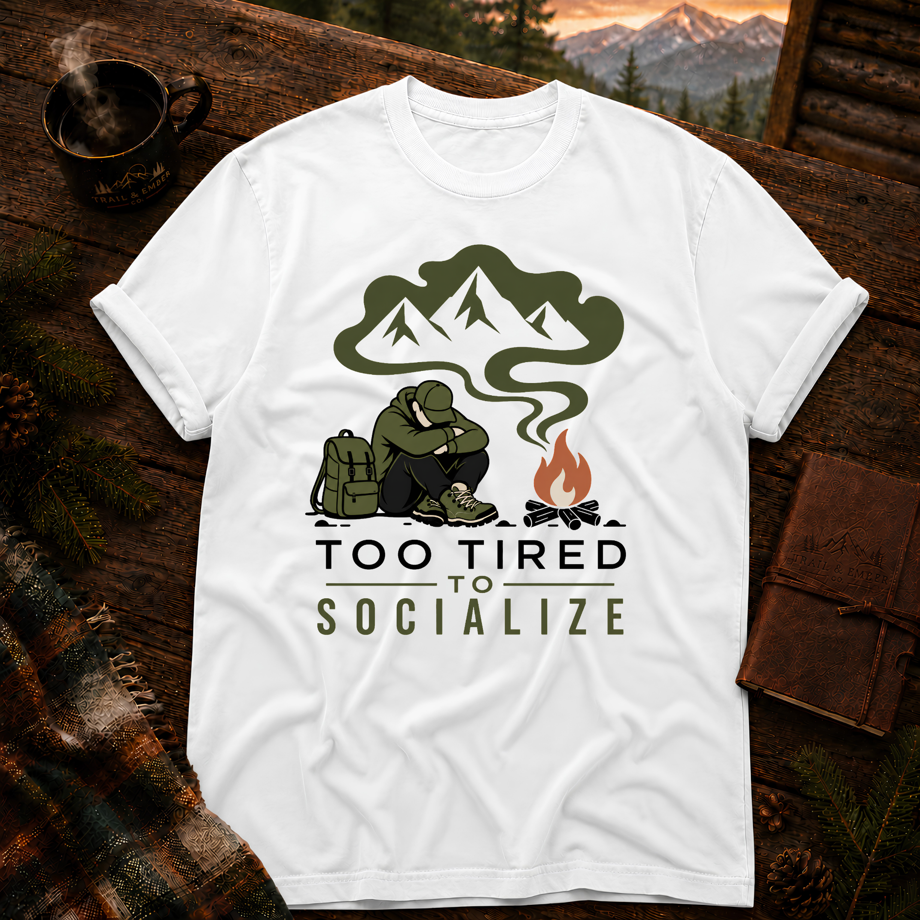 Too Tired to Socialize - Comfort Colors T-Shirt