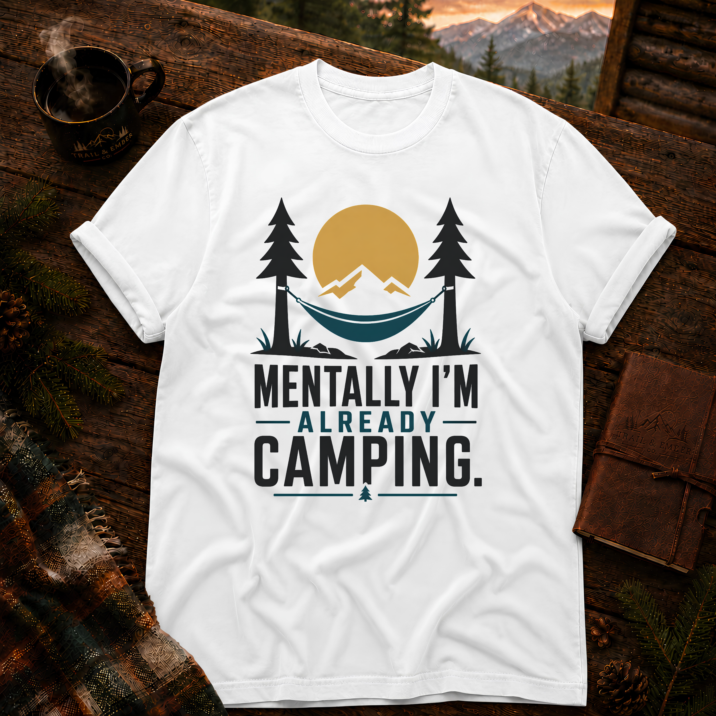 Mentally I'm Already Camping - Comfort Colors T-Shirt