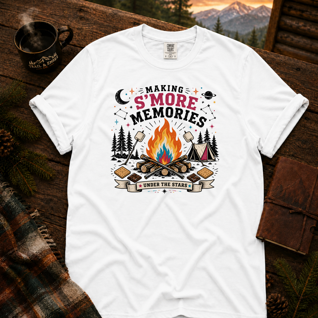 S'More Memories Comfort Colors T-Shirt in White