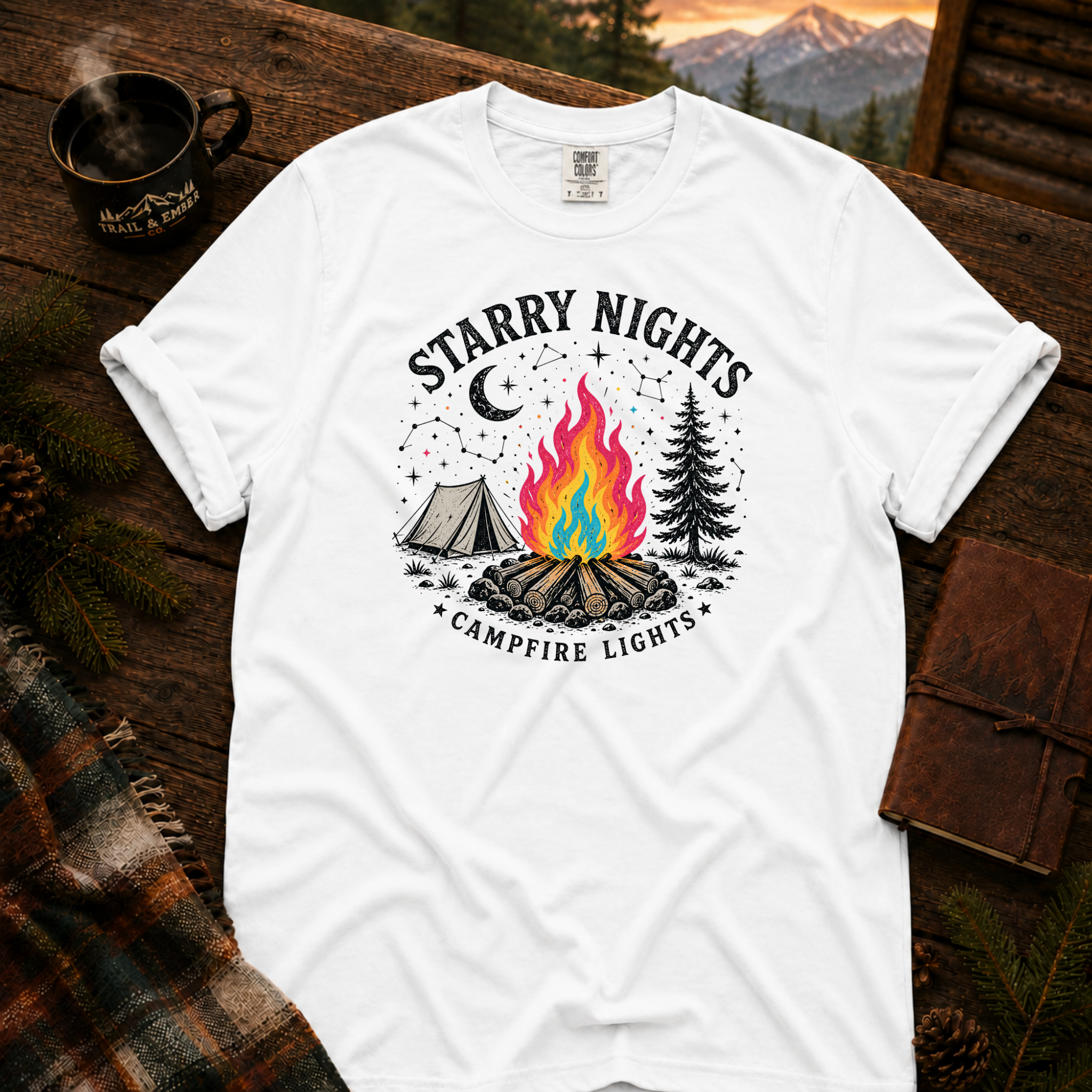 Starry Night Comfort Colors T-Shirt in White