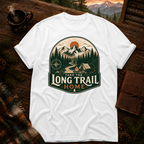White Comfort Colors 1717 t-shirt with Take the Long Trail design — Trail & Ember Co.