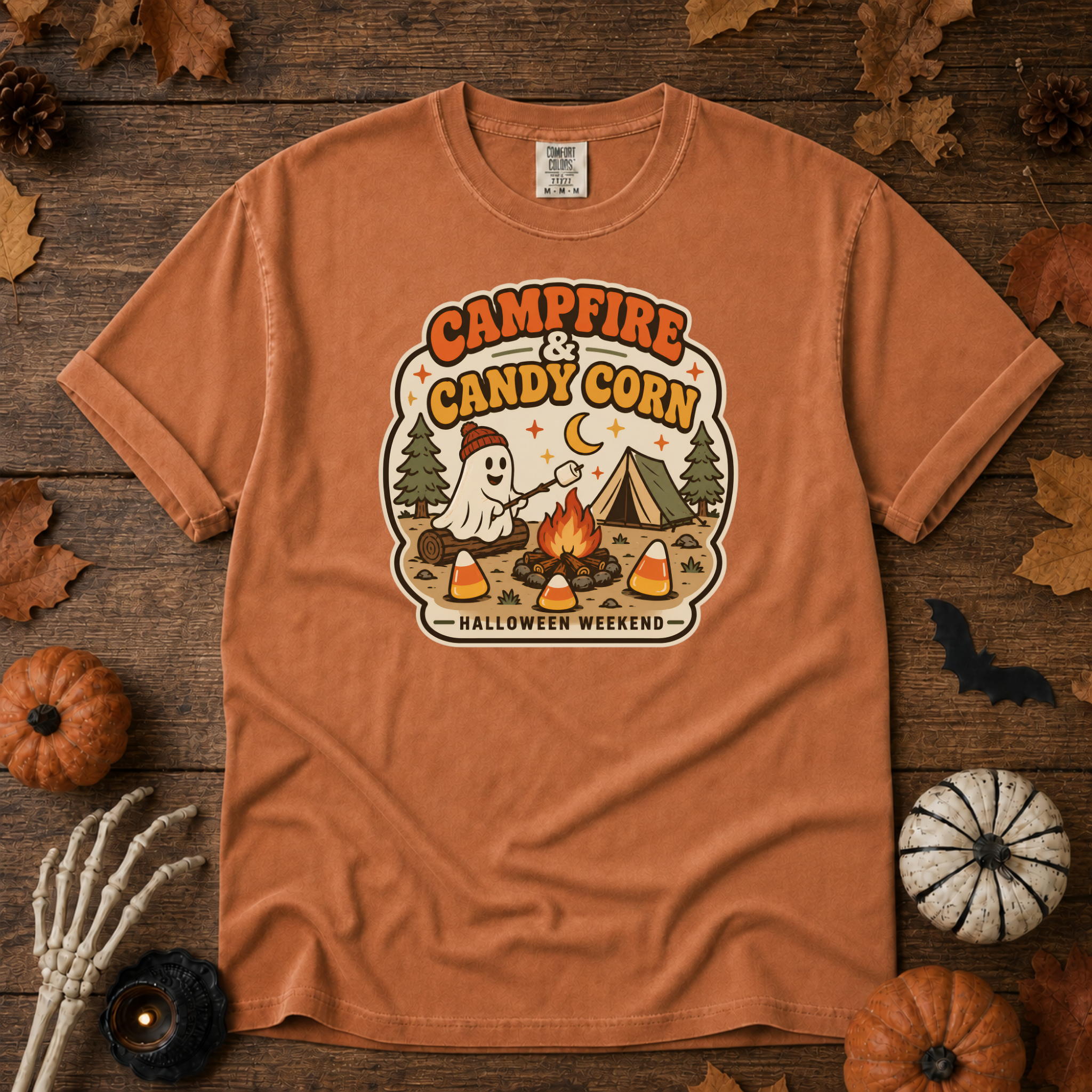Campfire and Candy Corn - Comfort Colors T-Shirt