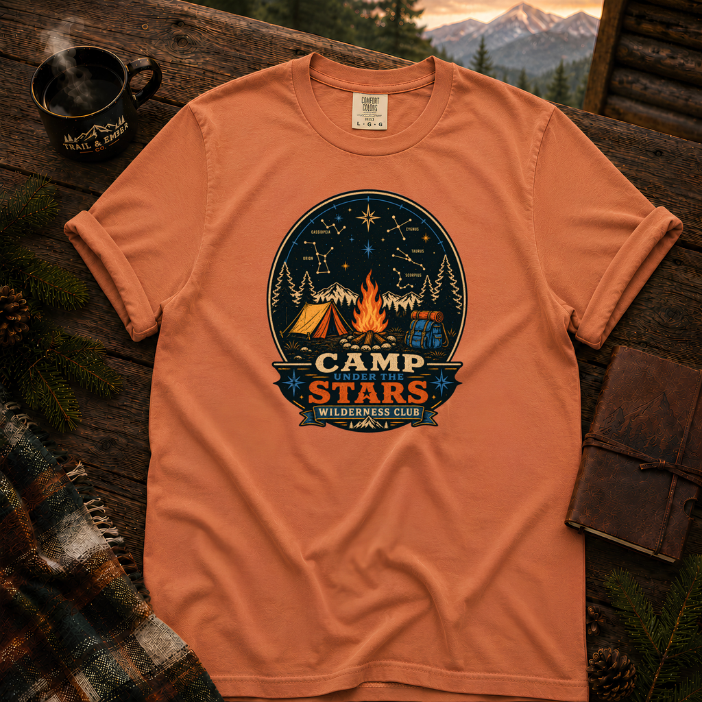 Camp Stars Comfort Colors T-Shirt in Yam