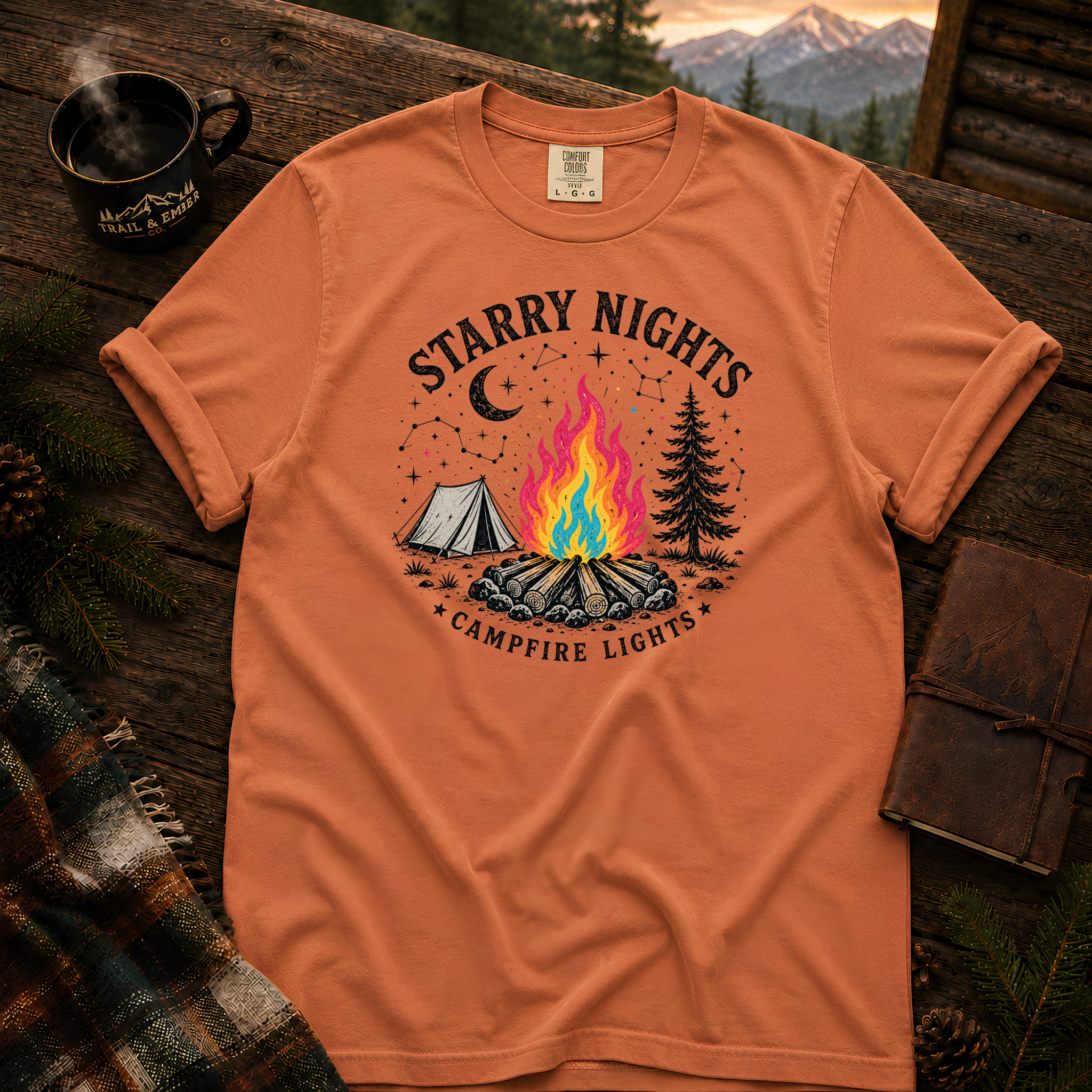 Starry Night Comfort Colors T-Shirt in Yam