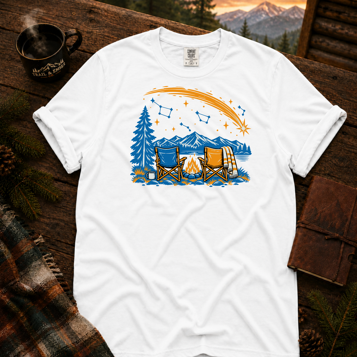 Camp By The Lake Comfort Colors T-Shirt in White