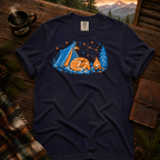 Camping Dog Comfort Colors T-Shirt in True Navy